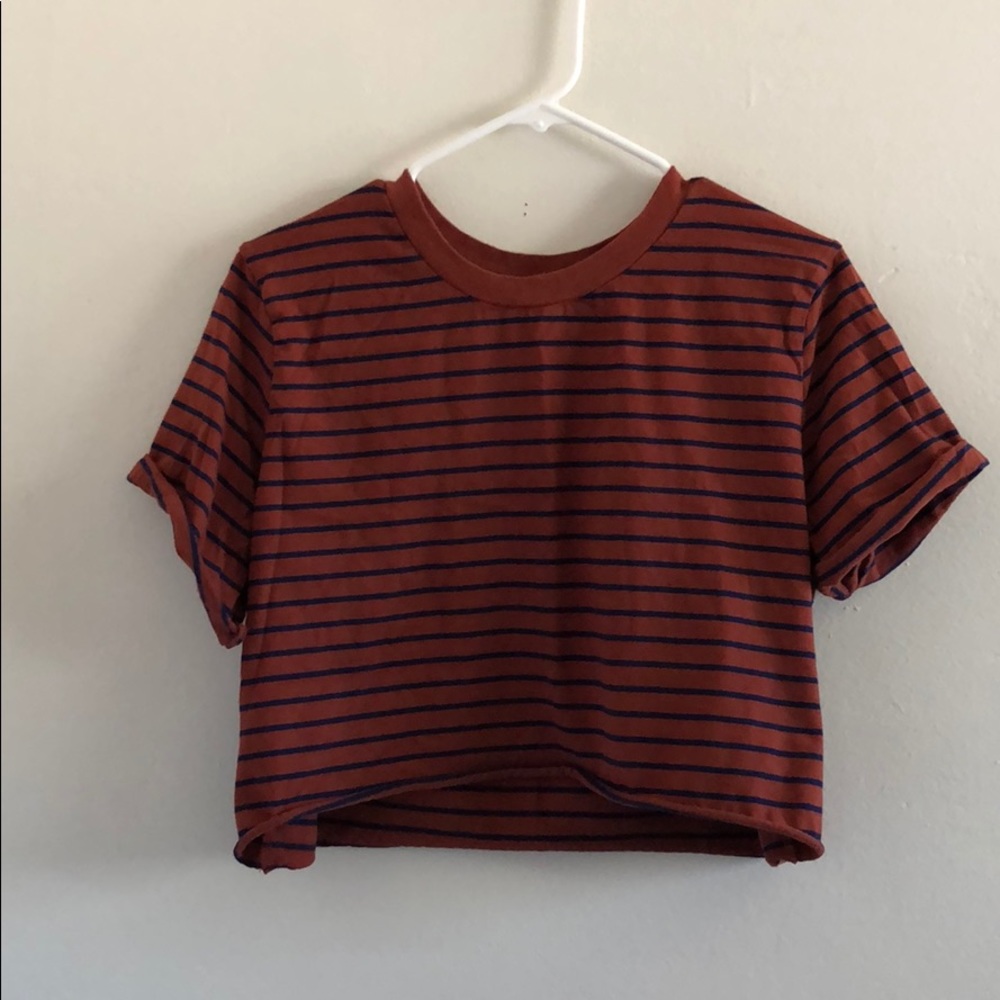 Striped Boxy Crop Top